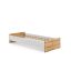Кровать Karo 193,6x37x94 см, натуральное дерево/белый