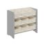 Puidust riiul 29,5x62,5x60cm., hall/kreemikas