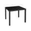 Terrassilaud musta klaasist pealispinnaga 85x85x73cm