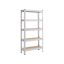 Storage shelf 150 x 75 x 30 cm with silver steel frame