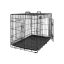 Metallist kahe uksega koerapuur 122 x 74,5 x 80,5 cm, must