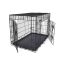 Metallist kahe uksega koerapuur 106 x 77,5 x 70 cm XXL suurus, must