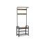 Скамейка для обуви 72x183x33,7 см., черно-коричневая