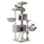 Cat house-scratching post FEANDREA PCT006G01, 2 cavities, Gray, 55 × 174 × 55 cm