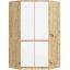 Corner wardrobe S100 CLP, 4 doors, brown/white, 100 × 180 × 50 cm