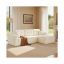 VASAGLE corner modular sofa, left, with large chaise longue, White, 150 × 244 × 73 cm