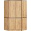 Corner wardrobe AKORD S100 CLP, 4 doors, brown, 100 × 180 × 50 cm