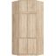 Corner wardrobe AkordV2 S100, 6 doors, brown, 100 × 235 × 50 cm