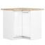 Köögi nurgakapp OLIWIA S90/90, 2 ust, Valge, 90 × 85 × 46 cm