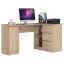 Corner desk B20 AkordV2, right, 3 drawers, oak color, 155 × 77 × 85 cm