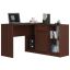Corner desk CLP B-17, with chest of drawers, brown, 120 × 79 × 126 cm