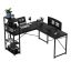 Mark Adler Leader 5.9 Corner Desk, with Shelves, Black
