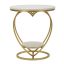 Heart Coffee Table, Gold and White