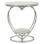 Heart Coffee Table, Silver and White