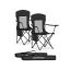 SONGMICS Camping Chairs, 2 pcs, Black, 51.5 × 86.5 × 97 cm