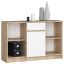Kummut B-17 CLP, 1 sahtel, 1 uks, valge/pruun, 120 × 77 × 40 cm