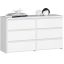 Kummut CL100, 6 sahtlit, Valge, 100 × 57 × 35 cm