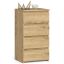 Kummut CL4, 4 sahtlit, Pruun, 40 × 74 × 35 cm