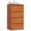 Kummut CL4, 4 sahtlit, pruun, 40 × 74 × 35 cm