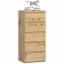 Kummut CL5, 5 sahtlit, pruun, 40 × 92 × 35 cm