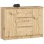 Kummut K100, 2 ust ja 3 sahtlit, pruun, 101 × 76 × 35 cm