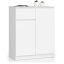 Kummut K80, 1 sahtel ja 2 ust, valge, 80 × 99 × 40 cm