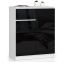Kummut K80 CLP, 1 sahtel, 2 ust, valge/must, 80 × 99 × 40 cm