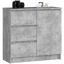 Kummut K80 JERRY, 1 uks, 3 sahtlit, Hall, 80 × 77 × 35 cm