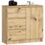 Kummut K80 JERRY, 1 ukse ja 3 sahtliga, pruun, 80 × 77 × 35 cm