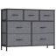 SONGMICS Chest of Drawers, 4 Fabric Drawers, Grey, 98.8 × 73.7 × 30 cm