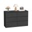 VASAGLE Kailyn chest of drawers, 6 drawers, 40 × 119.4 × 75 cm