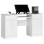 Computer desk AKORD Furniture Factory A5, 2 drawers and 2 doors, white, 135 × 77 × 50 cm