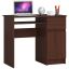 Computer desk "Piksel", right, with drawer, brown, 90 × 77 × 50 cm