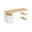 Computer desk VASAGLE LWD047B16, 2 shelves, 160 × 76 × 60 cm