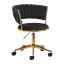 Cosmetic chair 4Rico QS-GW01G, height adjustable, Black