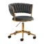 Cosmetic chair 4Rico QS-GW01G, height adjustable, Gray