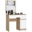 Vanity table with mirror CLP P-2/SL, oak/white, 90 × 142 × 50 cm