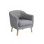 Tugitool 69x68,5x77cm., hall/helepruun