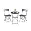 SONGMICS GGF036BZ01 Outdoor Furniture Set, 1 Table and 2 Chairs