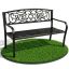 Outdoor bench IRYS, black, 127 × 86 × 62 cm