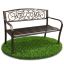 Outdoor bench IRYS, brown, 127 × 86 × 62 cm