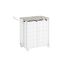 Pesukorv ratastel 110L, valge/hall