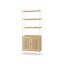 Riiul 30x76,4x174,7cm., helepruun/valge