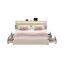 SONGMICS RMB828LH01 Bed Frame, 4 Drawers, Sand, 210.2 × 169 × 88.2/94.7 cm