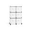 Riiul kastidega 31,5x64x95,5cm., valge/must
