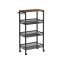 Тележка кухонная 22x45,4x77см., черно-коричневая