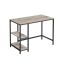 Kirjutuslaud riiulitega 50x100x76cm., helepruun/must