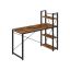 Kirjutuslaud riiulitega 56x137.2x120cm., pruun/must