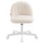 SONGMICS Makeup and Office Chair, White, 60 × 83.5 × 60 cm