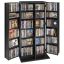 Media storage cabinet VEVOR KLDS-08, 6 shelves, Black, 61 × 127 × 36.8 cm
